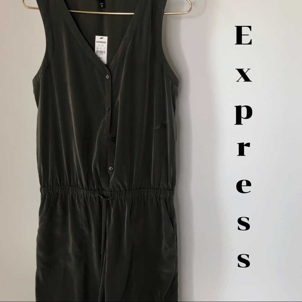 Green Express Jumper -  Tie Romper